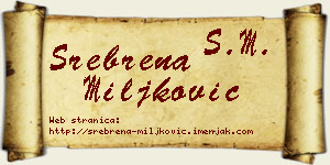Srebrena Miljković vizit kartica